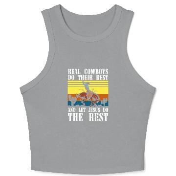 Discover Horse Revolver Lasso Crop Tank Top