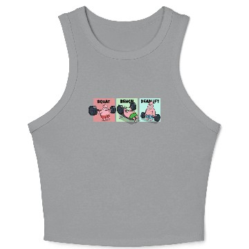 Discover Majin Buu vs Patrick - Funny Anime Gym Crop Tank Top