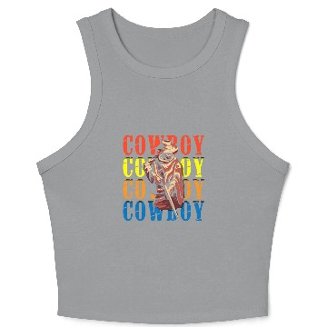 Discover Cowboy Marksman Sheriff Star Wild West Crop Tank Top