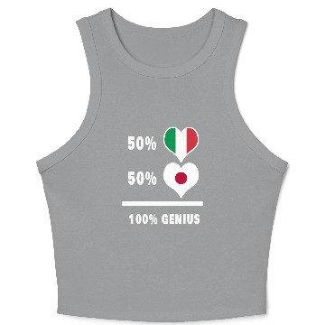 Discover Italy and Japan Genius / gift Crop Tank Top