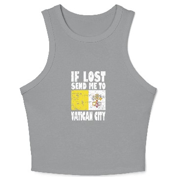 Discover Vatican City Flag Saying Crop Tank Top