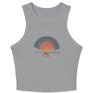 Discover Summertime songs - vinyl record Crop Tank Top