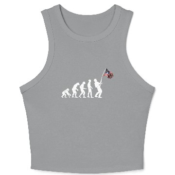 Discover Flag america fish Crop Tank Top