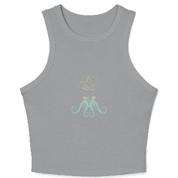 Discover Monster Cat - Cream Vintage Crop Tank Top