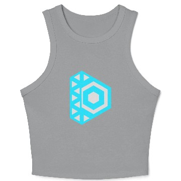 Discover Letter D Logo Robot Crop Tank Top