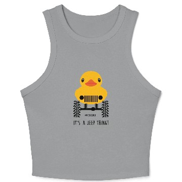 Discover Jeep Cute Rubber duck on Offroad wheels duckduck Crop Tank Top