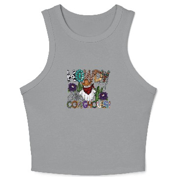 Discover Howdy Cowghouls Crop Tank Top