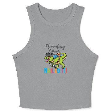 Discover Elementary School Nailed It Dinosaur Graduation Crop Tank Top