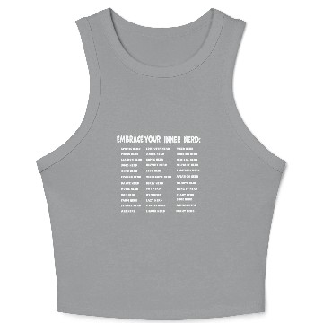 Discover Embrace your inner Nerd Crop Tank Top