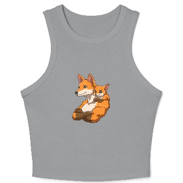 Discover Strong Fox with Fox Child for a Fox lovers Crop Tank Top