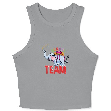 Discover Back To School Elephant School Team Crop Tank Top
