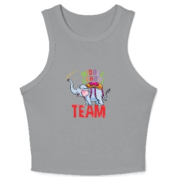 Discover Back To School Elephant Middle School Team Crop Tank Top