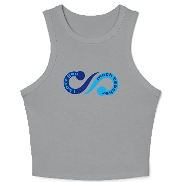 Discover i love you math teacher Crop Tank Top