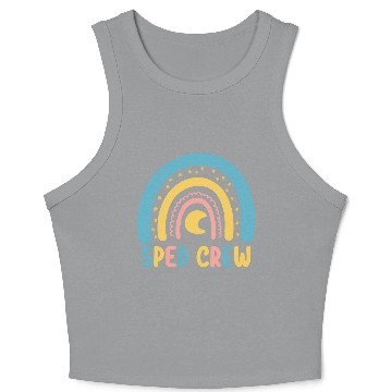Discover Sped Crew Boho Rainbow Back To School Crop Tank Top