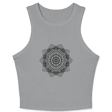 Discover Geometric Square Quadrilateral Mandala Shape Crop Tank Top