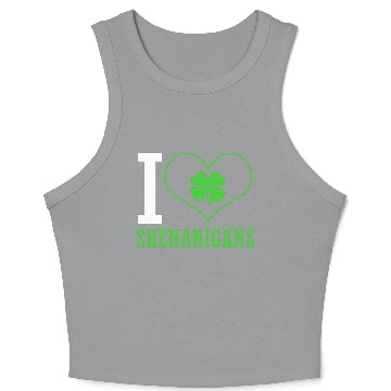 Discover St Patrick Day I Love Shenanigans Crop Tank Top