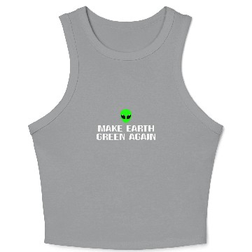 Discover Alien Gift Extraterrestrial UFO AREA 51 Sci-fi Crop Tank Top