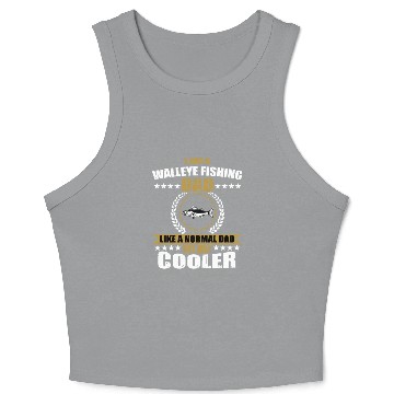 Discover Walleye Fishing Dad For Men Crop Tank Top