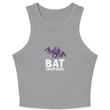 Discover Funny Bat Lover Bat Whisperer Crop Tank Top