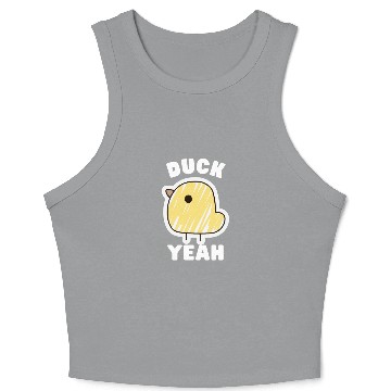 Discover Cute Duck Yeah Funny Sarcastic Crop Tank Top