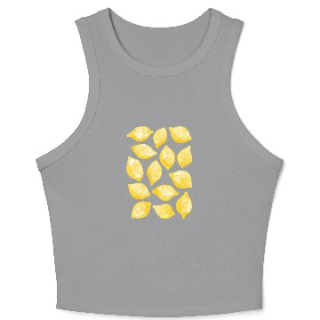 Discover Lemon Watercolor Crop Tank Top