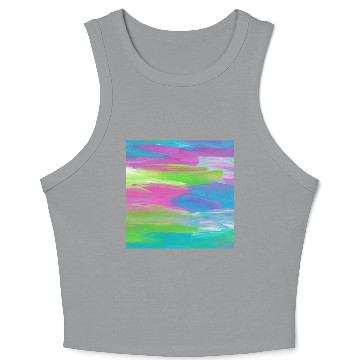 Discover Abstract Colorful Painting Crop Tank Top