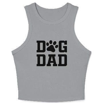 Discover Dog Dad (black text) Crop Tank Top