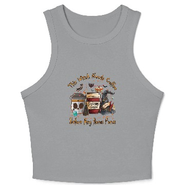 Discover This Witch Needs Coffee, Halloween, Halloween Deco Crop Tank Top