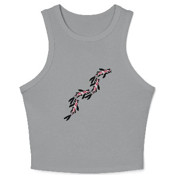 Discover many koi fish nishikigoi Crop Tank Top