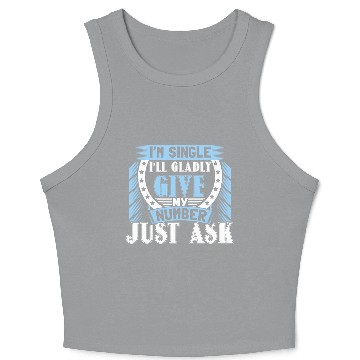 Discover Single Independent Relationship Status Gift Idea Crop Tank Top