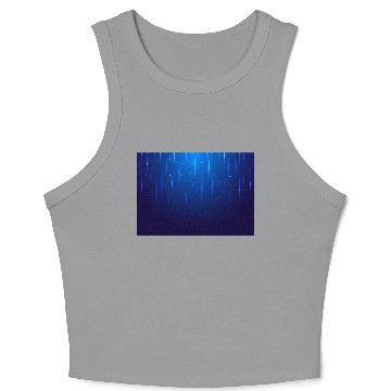 Discover Navy Blue Glowing Neon Dots Crop Tank Top