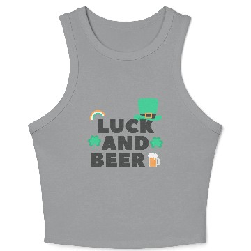 Discover St. Patrick's Day Luck and Beer Crop Tank Top