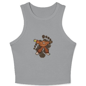 Discover Bigfoot Softball Sasquatch Softball Pitcher Crop Tank Top