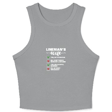 Discover Lineman's Wife Crop Tank Top