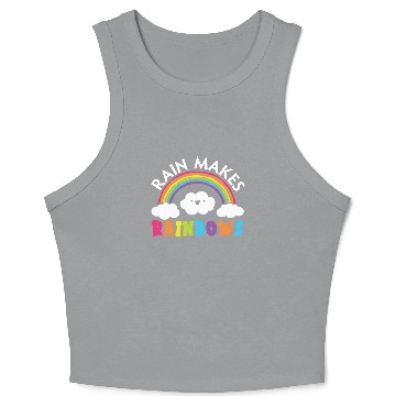 Discover Rain Makes Rainbows Rainbow Whisperer Crop Tank Top