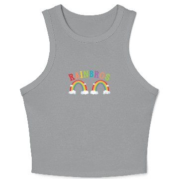 Discover Rainbros Rainbow Lover Rainbow Whisperer Crop Tank Top