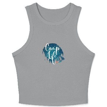 Discover Camping Camper Present Nature Lover Van Crop Tank Top