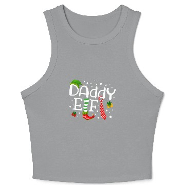 Discover Daddy Elf Funny Christmas Crop Tank Top