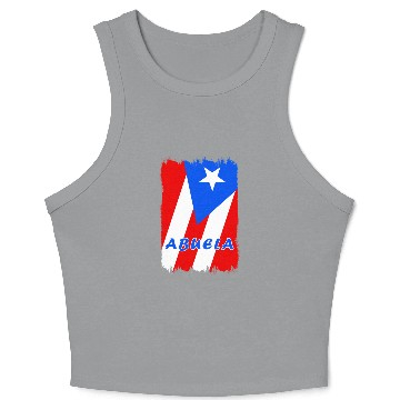 Discover Puerto Rico grandmother flags design Crop Tank Top