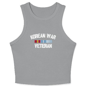 Discover Korean War Veteran Pride Korea Service Ribbon Crop Tank Top