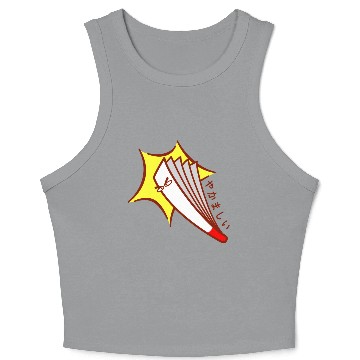 Discover Angry Paper Fan | 喧しい Crop Tank Top
