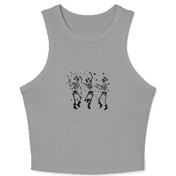 Discover Halloween Party Dancing Skeleton Trick or treat Crop Tank Top