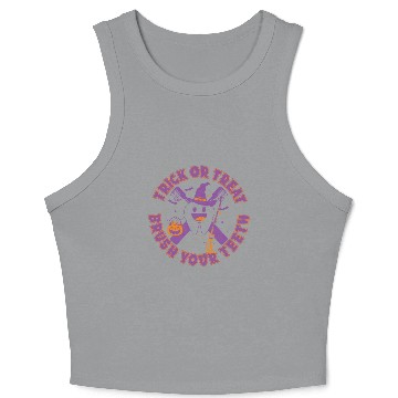 Discover Trick Or Treat Brush Your Teeth Crop Tank Top