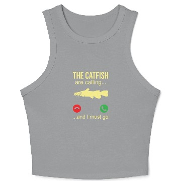 Discover Catfish Phone Call - Blue Catfish Slayer Crop Tank Top