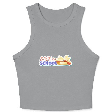 Discover Back to School Sticker Crop Tank Top