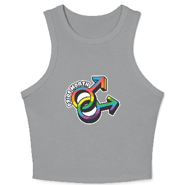Discover Pride Month LGBTQ Sticker Crop Tank Top