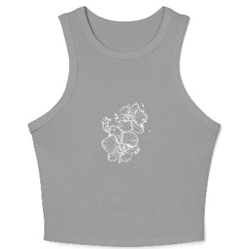 Discover Breathtaking amazing orchid (white version) Crop Tank Top