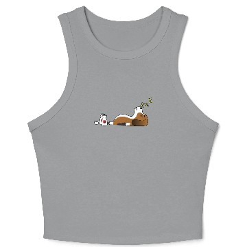 Discover Basset Hound Sake Drunk Crop Tank Top