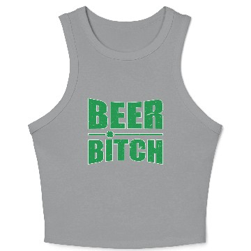 Discover Beer Bitch St. Patrick's Day Beer Drinking Beer Dr Crop Tank Top