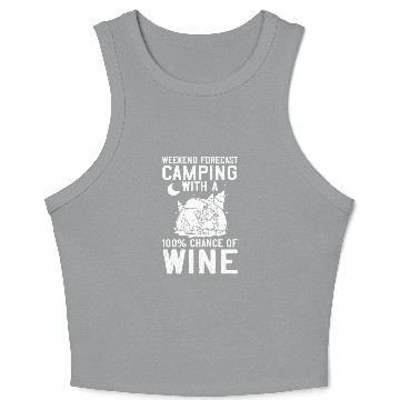 Discover Camping Wine Glass Drinking Beginner Camper Crop Tank Top